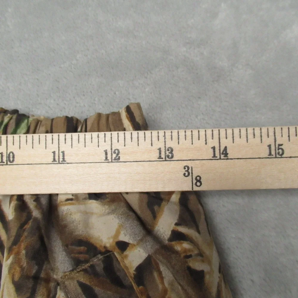 Mossy Oak Pants Mens Medium Camo Waterproof Elastic Nylon Waterfowl Hunt 26x30‎